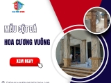 Mẫu cột đá hoa cương vuông sang trọng