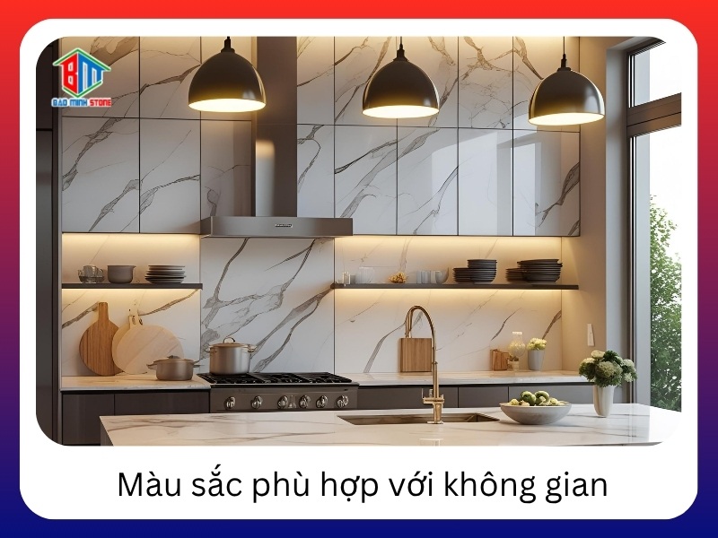 Màu sắc phù hợp với không gian
