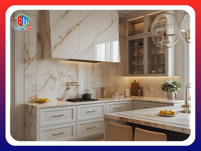 Marble cao cấp cho nhà bếp luxury