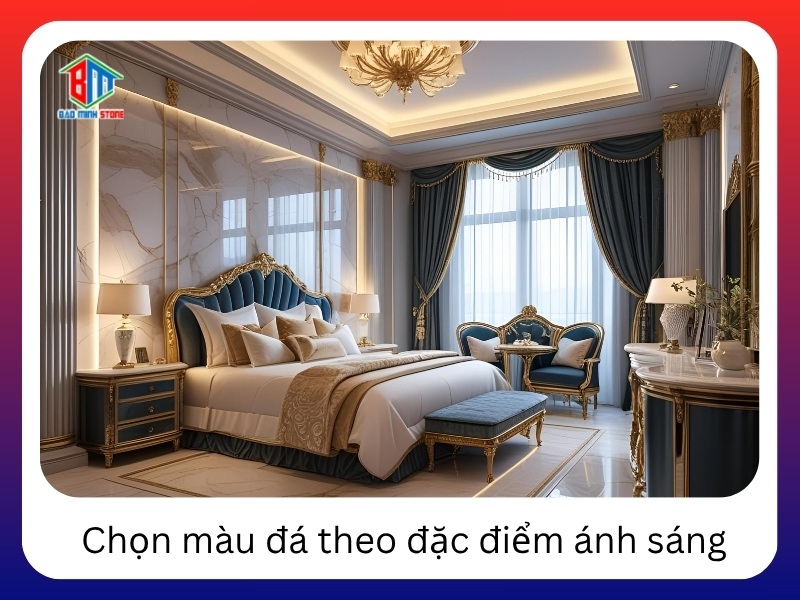 Chọn màu đá theo đặc điểm ánh sáng phòng