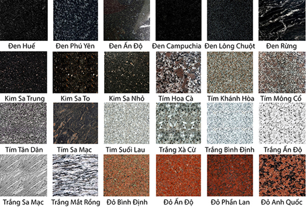 Tổng hợp các loại đá Granite Xám phổ biến tại Việt Nam