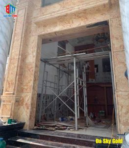 Đá marble cẩm thạch màu vàng Sky Gold